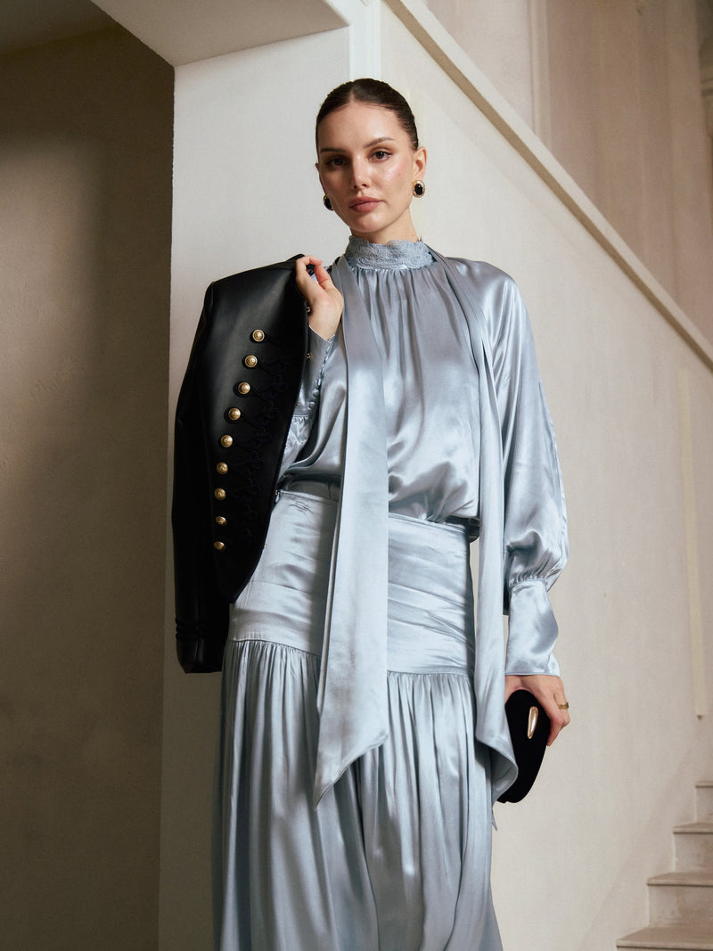 Iria Tie-Neck Blouse