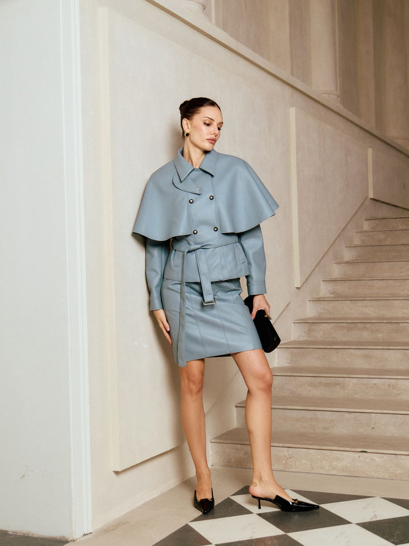 Eira Belted Cropped Jacket