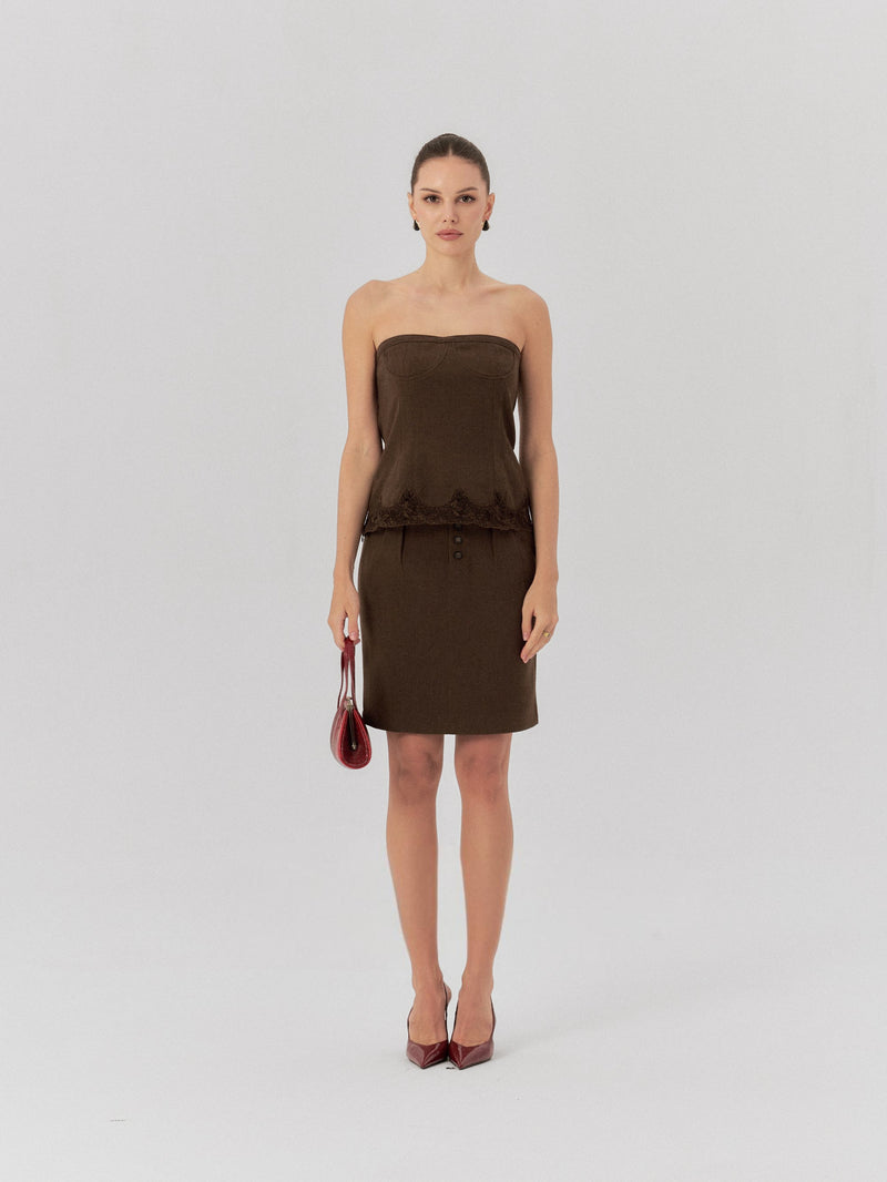 Siena Lace-Trim Bandeau Top