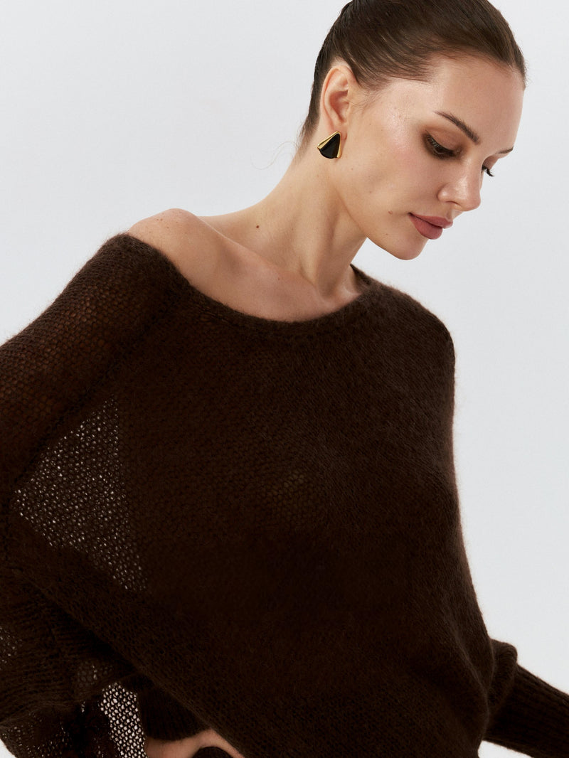 Anouk Mohair V-Neck Sweater