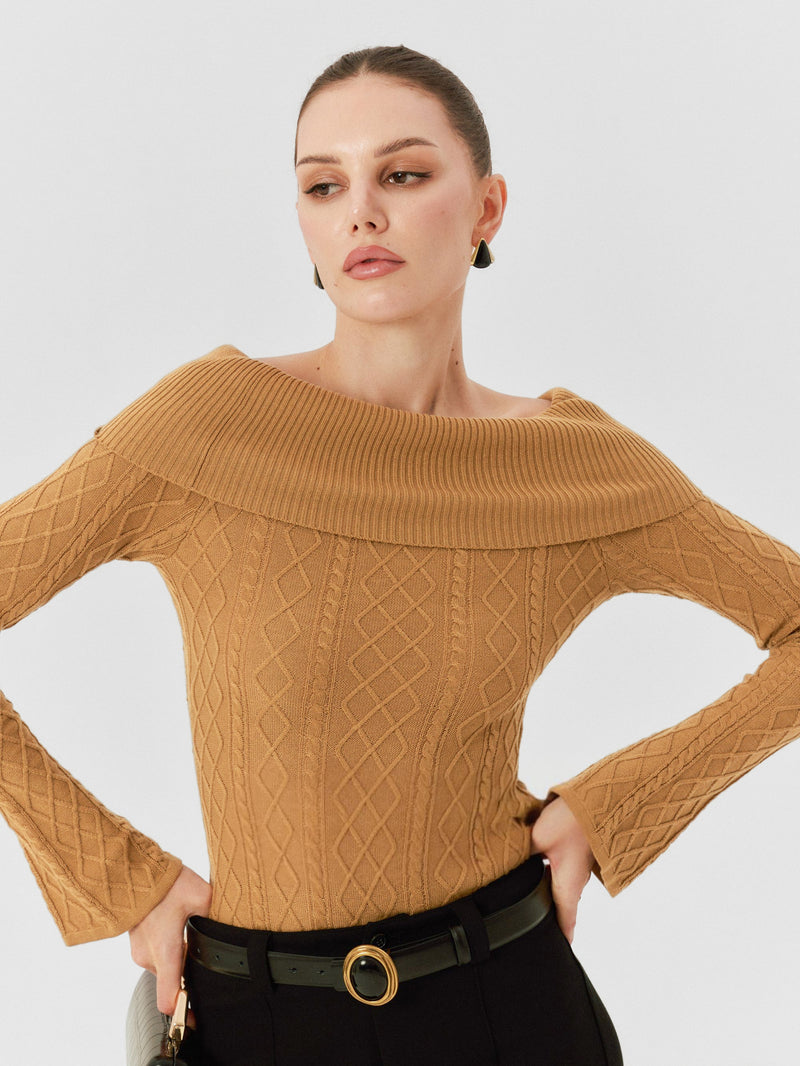 Mina Off-Shoulder Wool Top