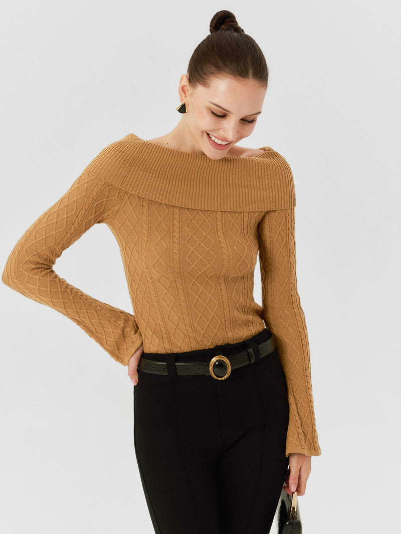 Mina Off-Shoulder Wool Top