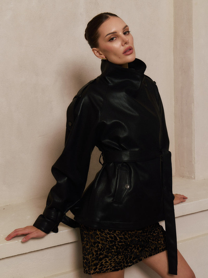 Elva Draped Moto Jacket