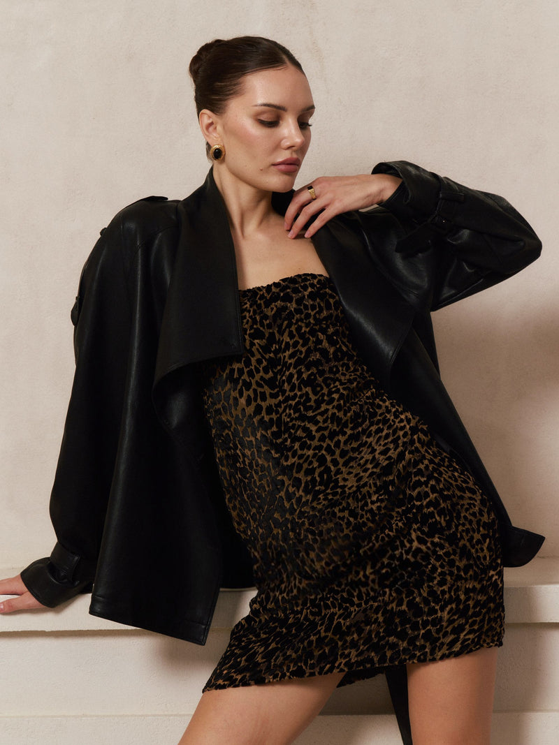 Elva Draped Moto Jacket