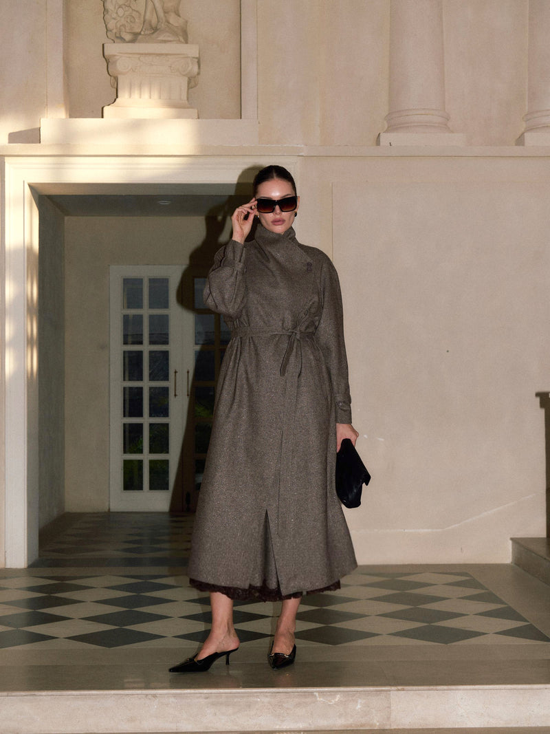 Olia Belted Wool Coat