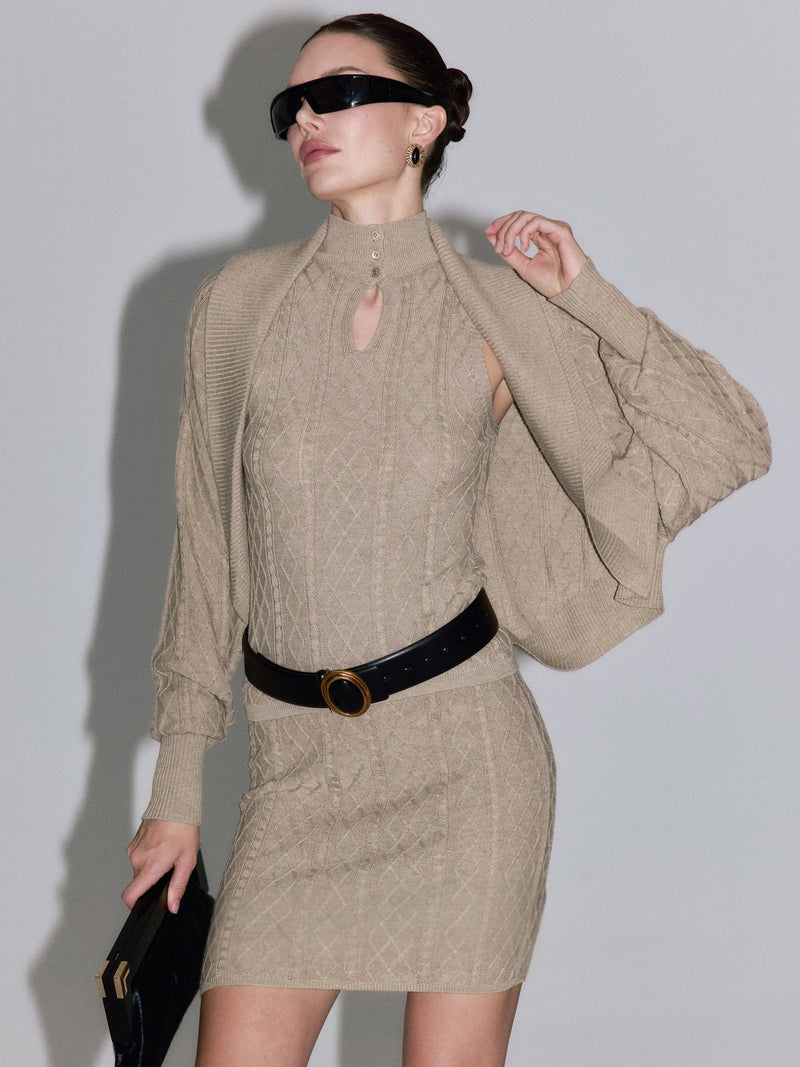 Suri Draped Wool Cardigan
