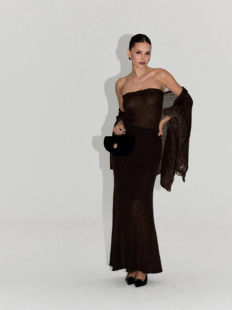 Thea Asymmetric Mohair Skirt