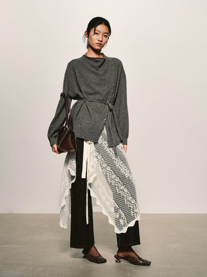 Rigid Cotton Wide-Leg