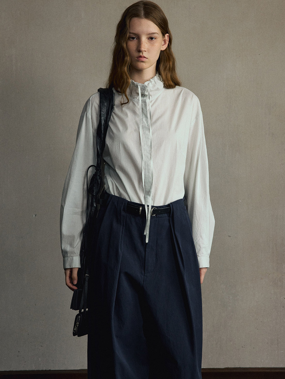 Eira Ruffle-Neck Shirt