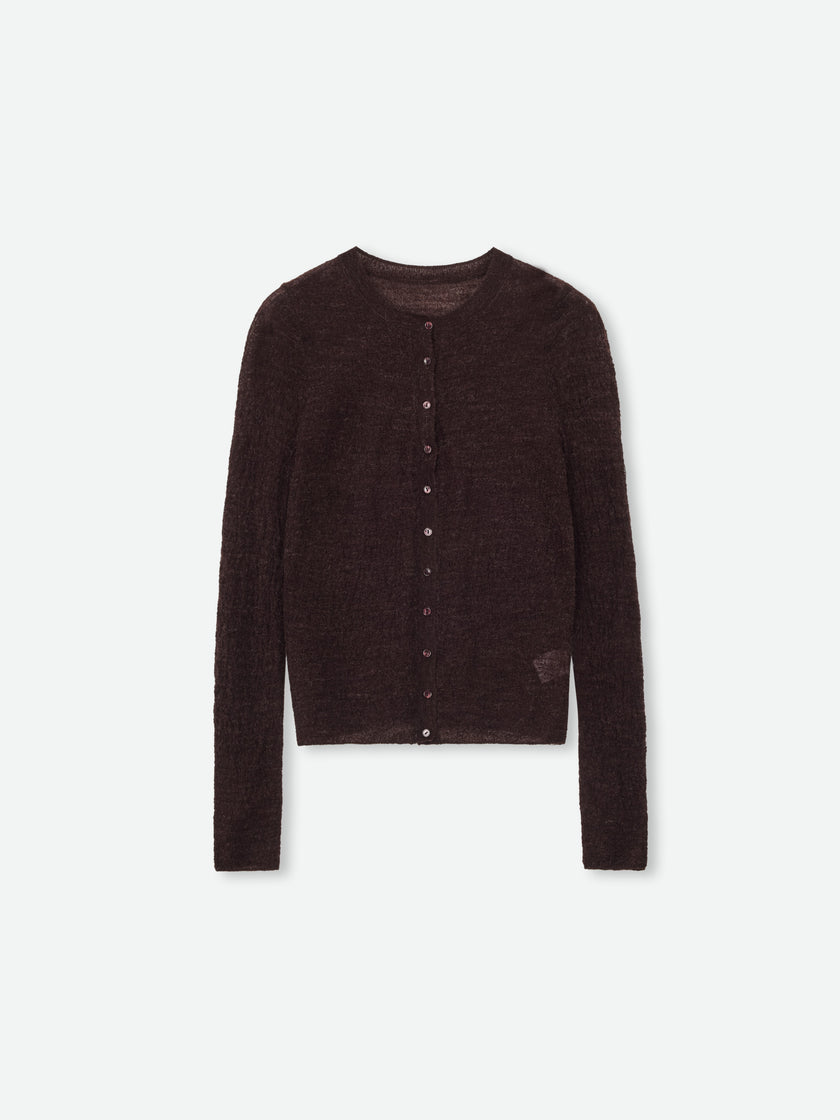 Cárdigan vaporoso transparente