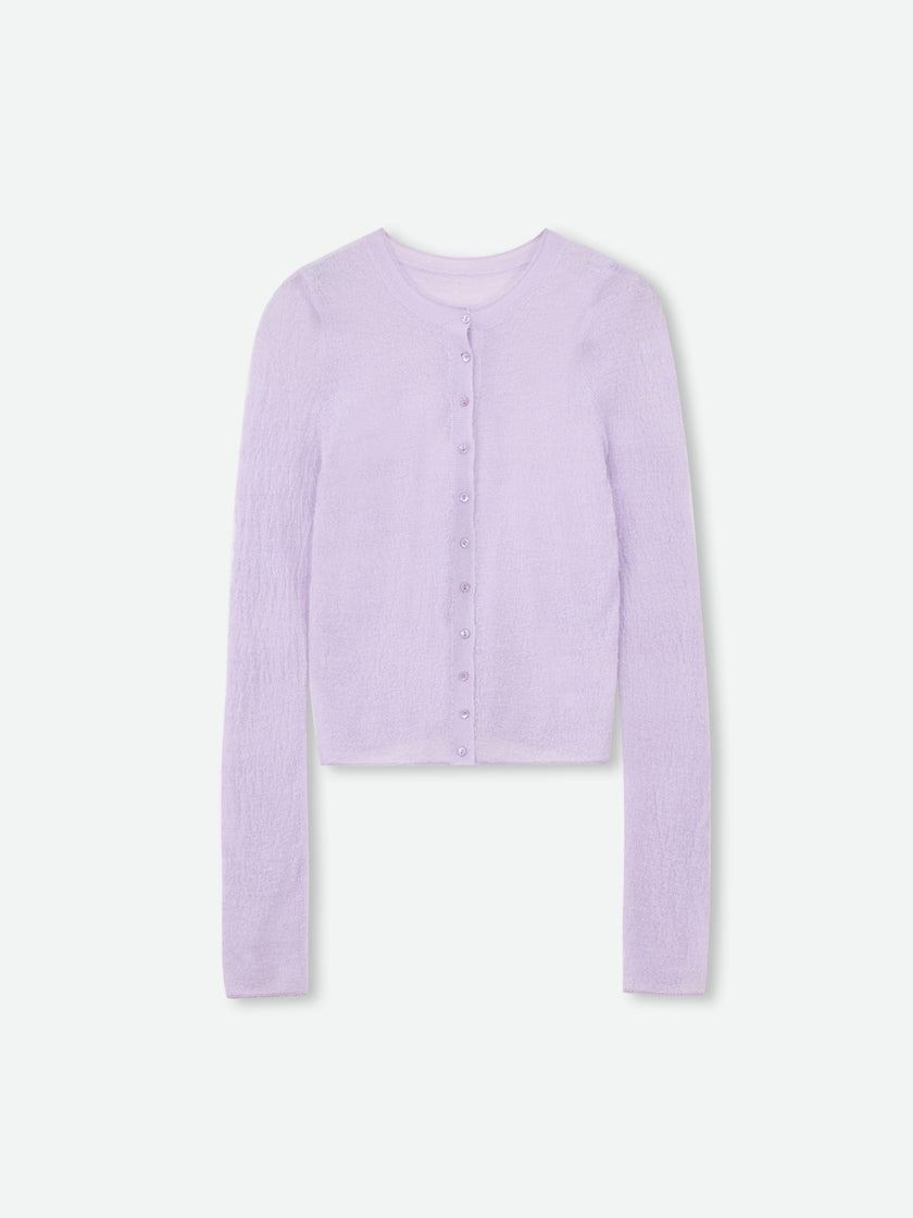 Cárdigan vaporoso transparente