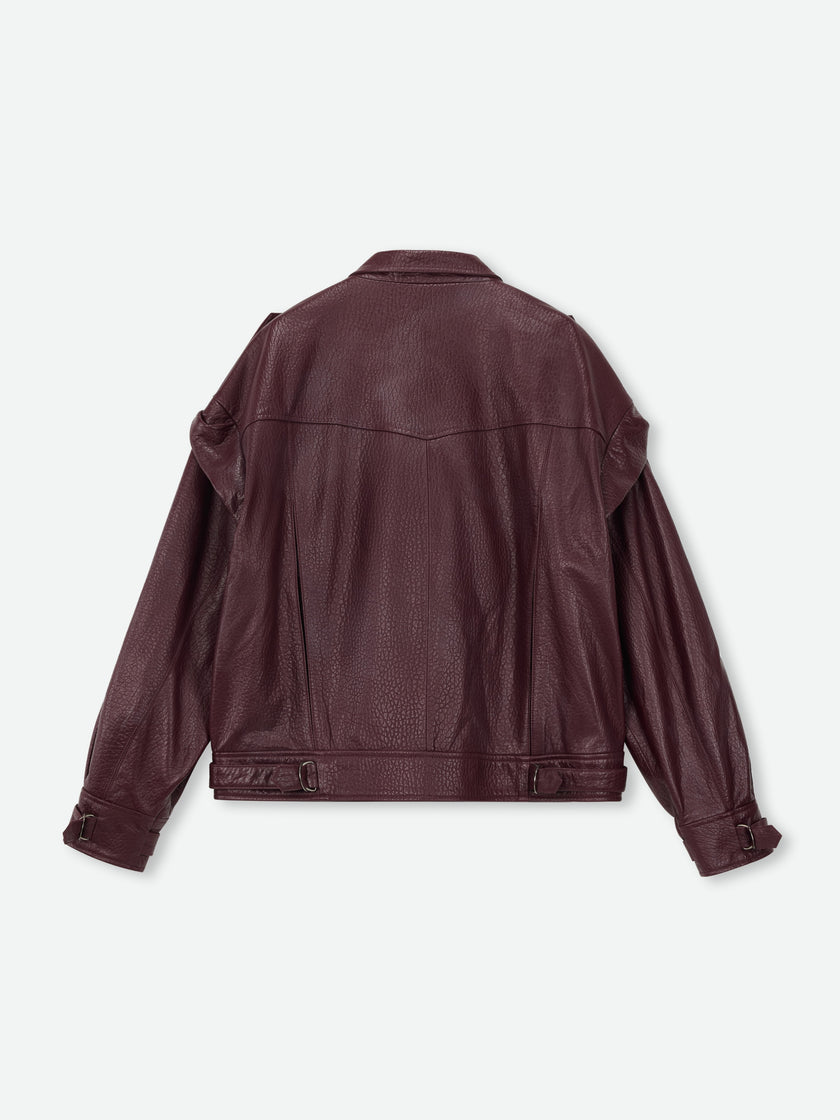 Grained Leather Jacket