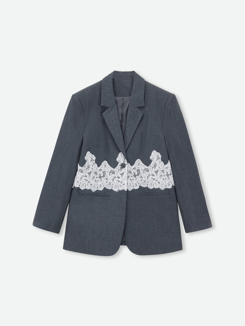 Filigree Spliced Blazer