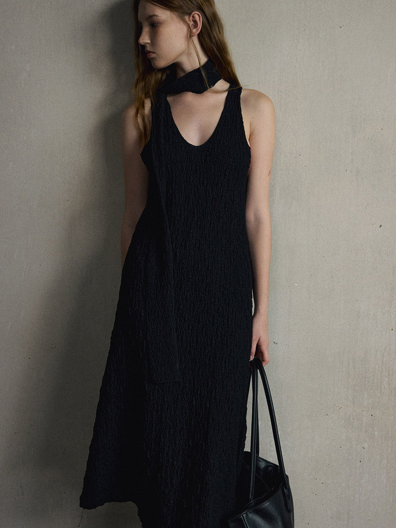 Miren Scarf-Neck Dress