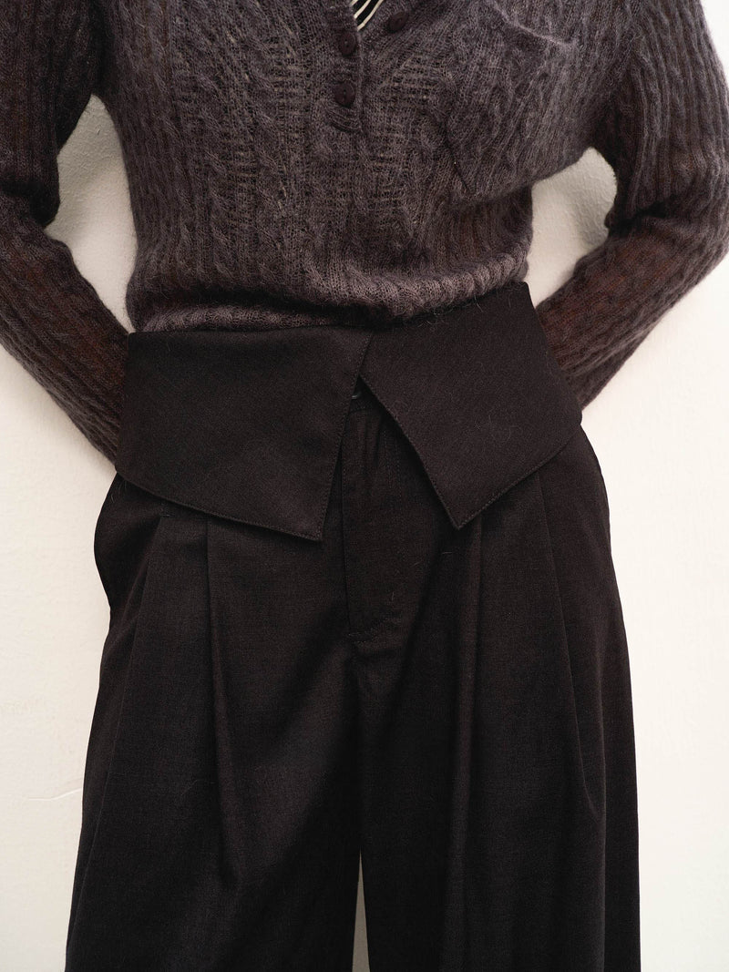 Sola Pleated Wide-Leg Trousers
