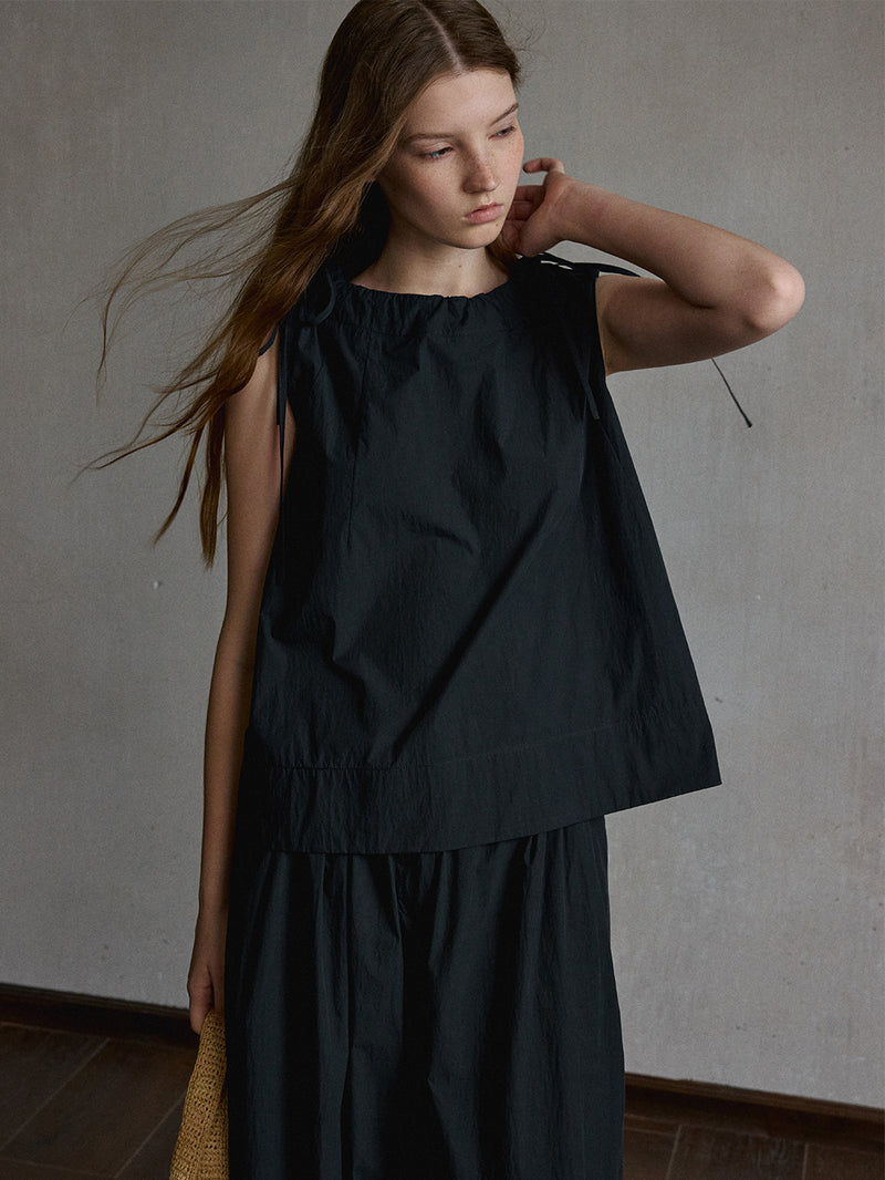 Haze Drawstring Boatneck Top