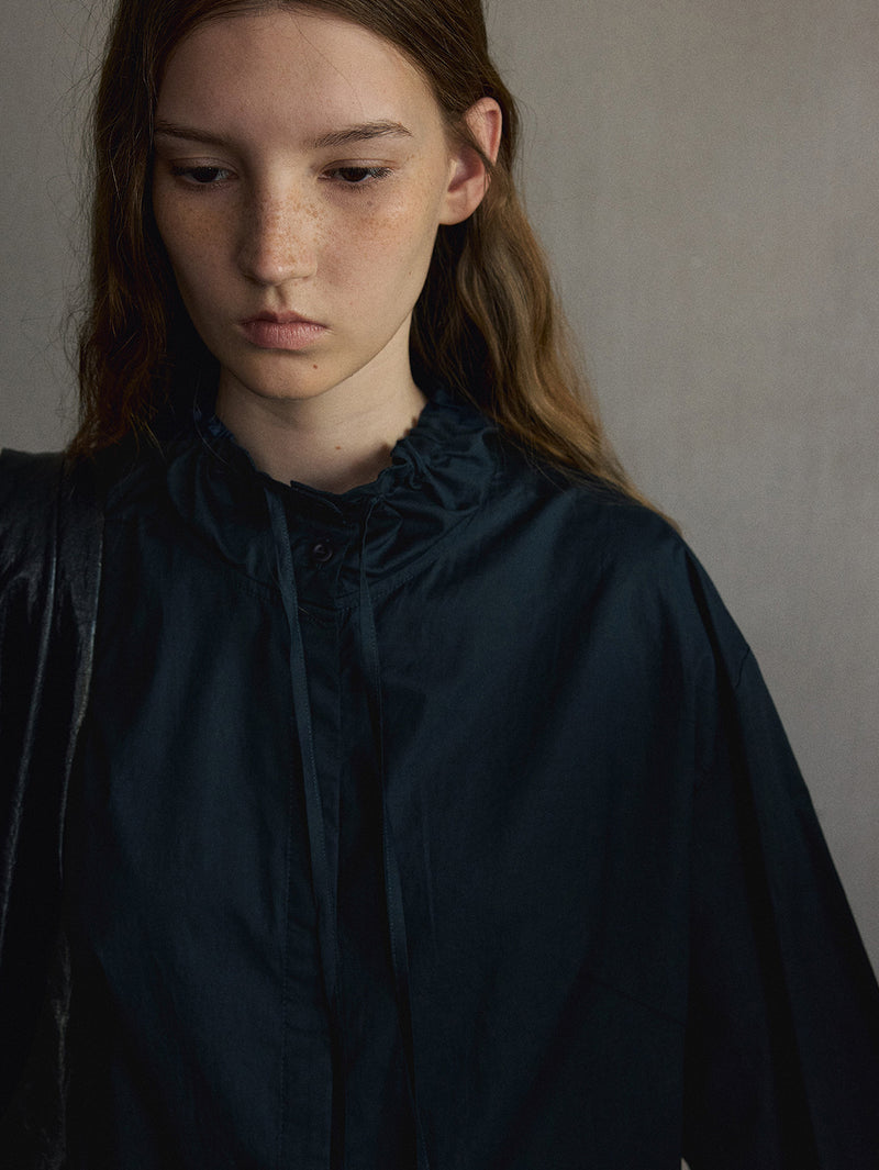 Eira Ruffle-Neck Shirt