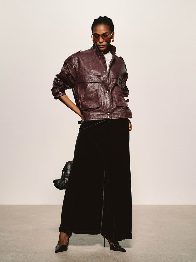 Grained Leather Jacket