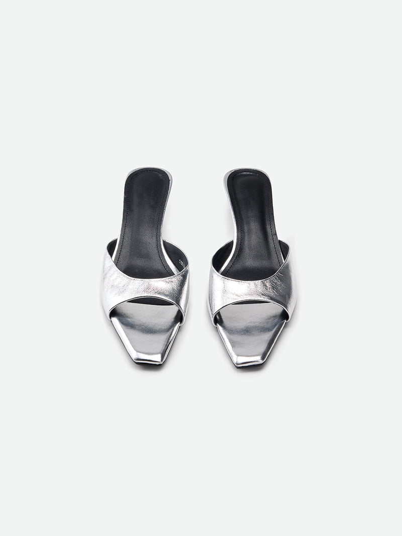 Mule Carrée en Cuir