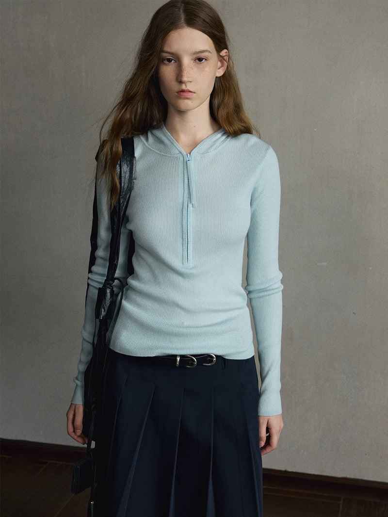Aven Wool Hooded Top
