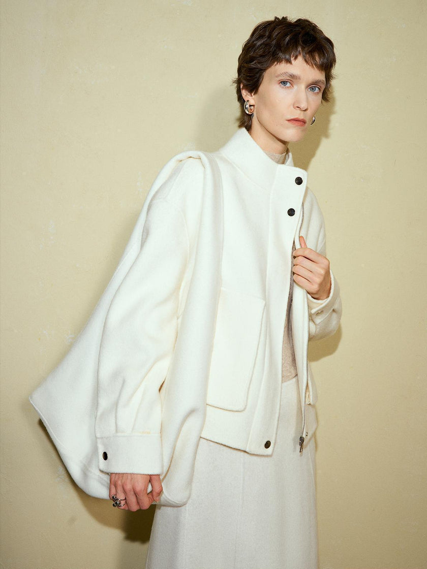 Veste Halvo en laine avec col montant