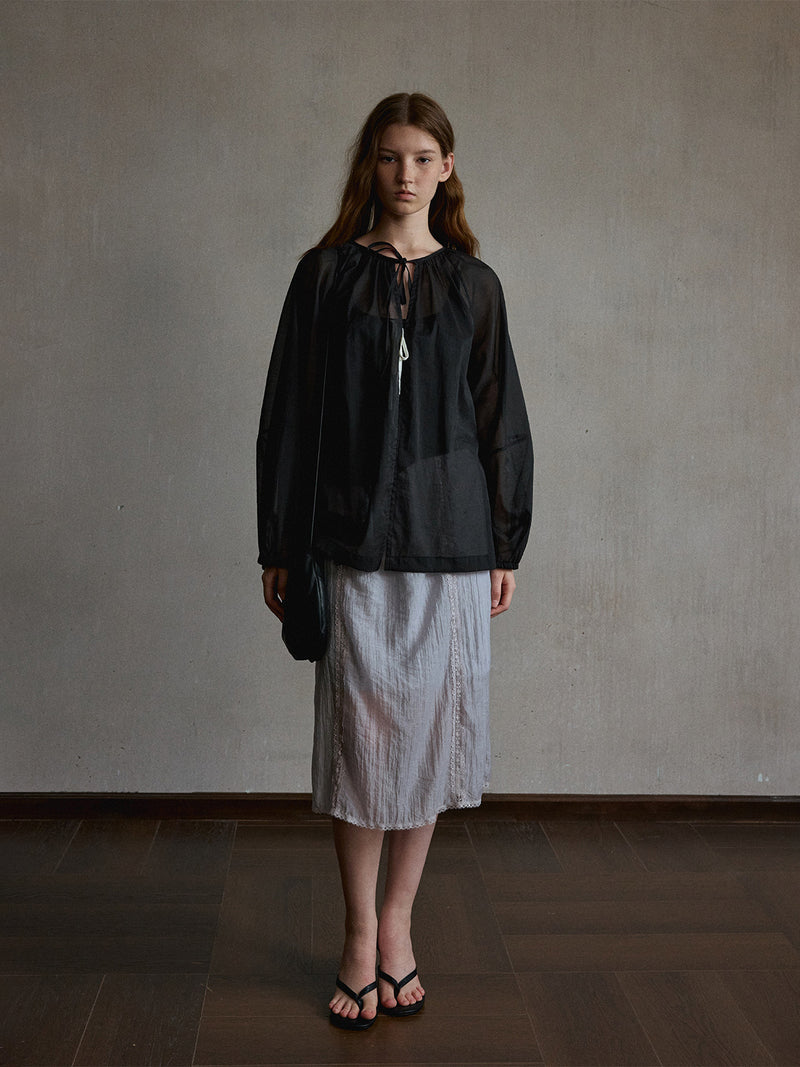 Haze Sheer Drawstring Cover-Up