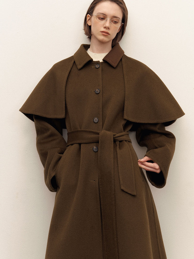 Orelle Wool Cape Coat