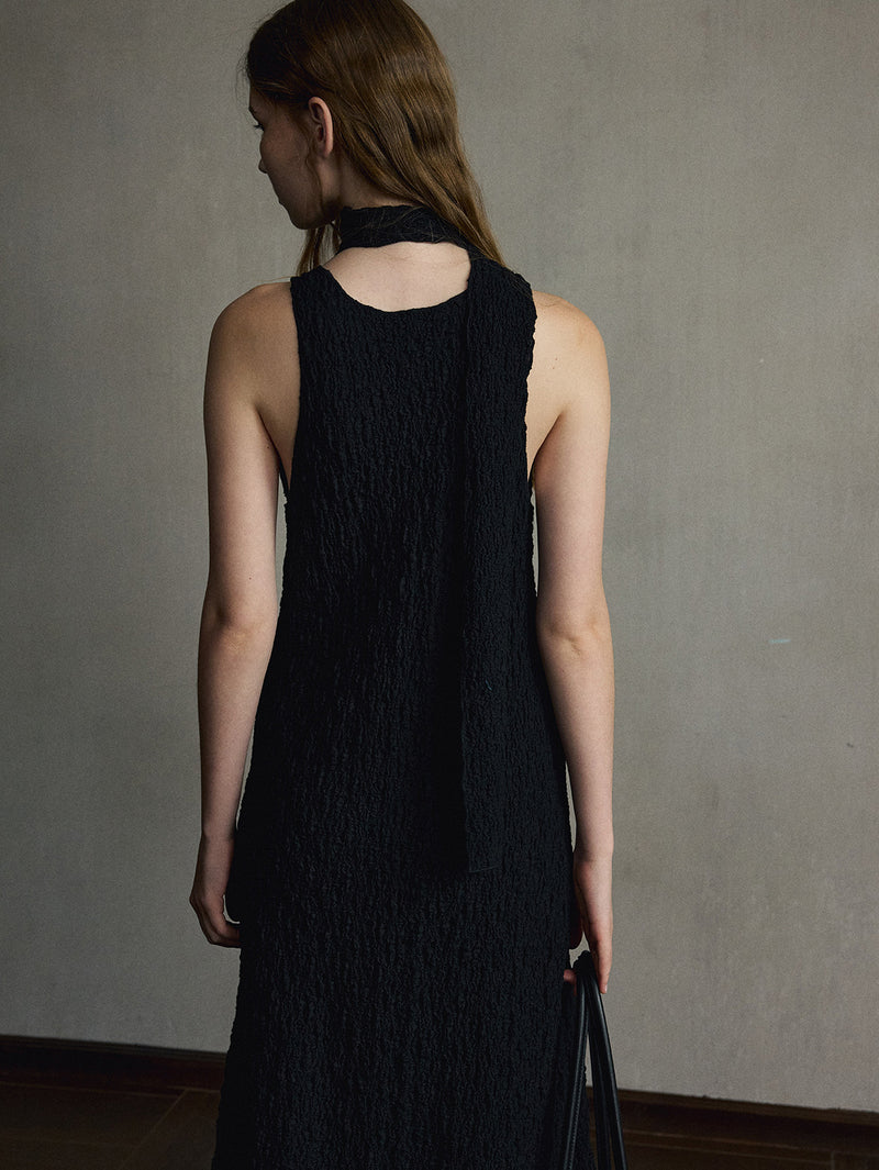 Miren Scarf-Neck Dress