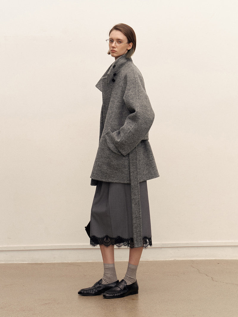 Alven Belted Wool Coat