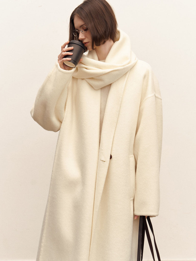 Elwen Wool Coat with Scarf