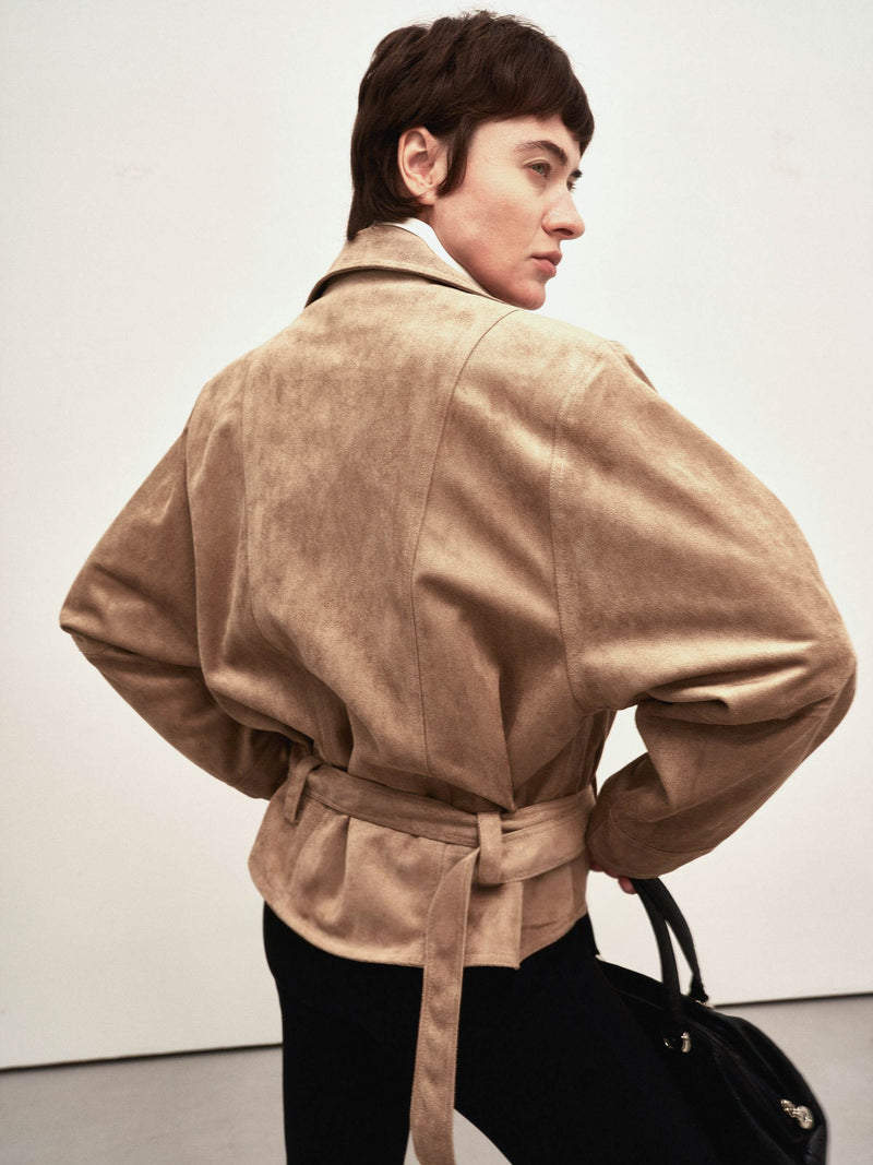 Aven Belted Cropped Jacket