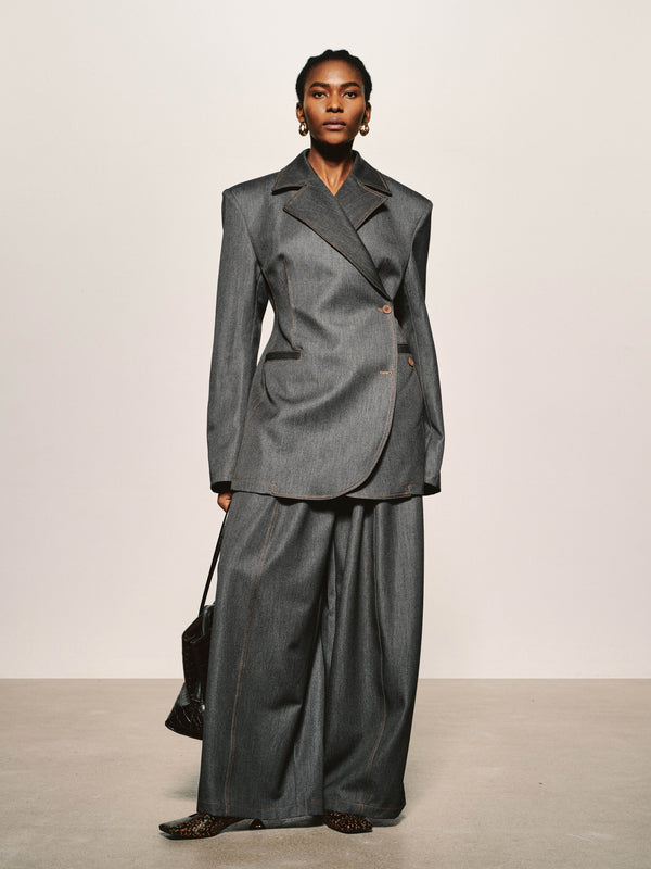 Blazer Sculpté à Surpiqûres
