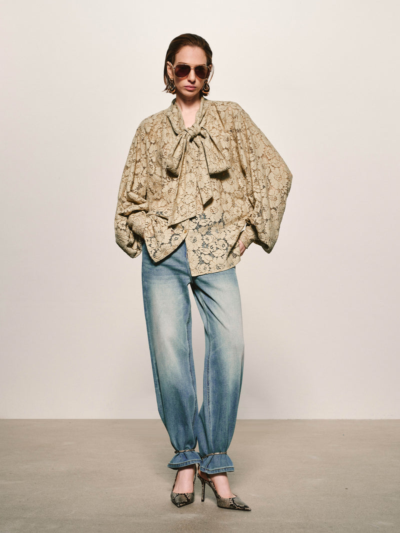 Heirloom Lace Tie-Blouse