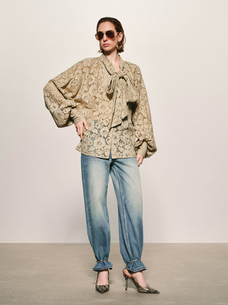 Heirloom Lace Tie-Blouse
