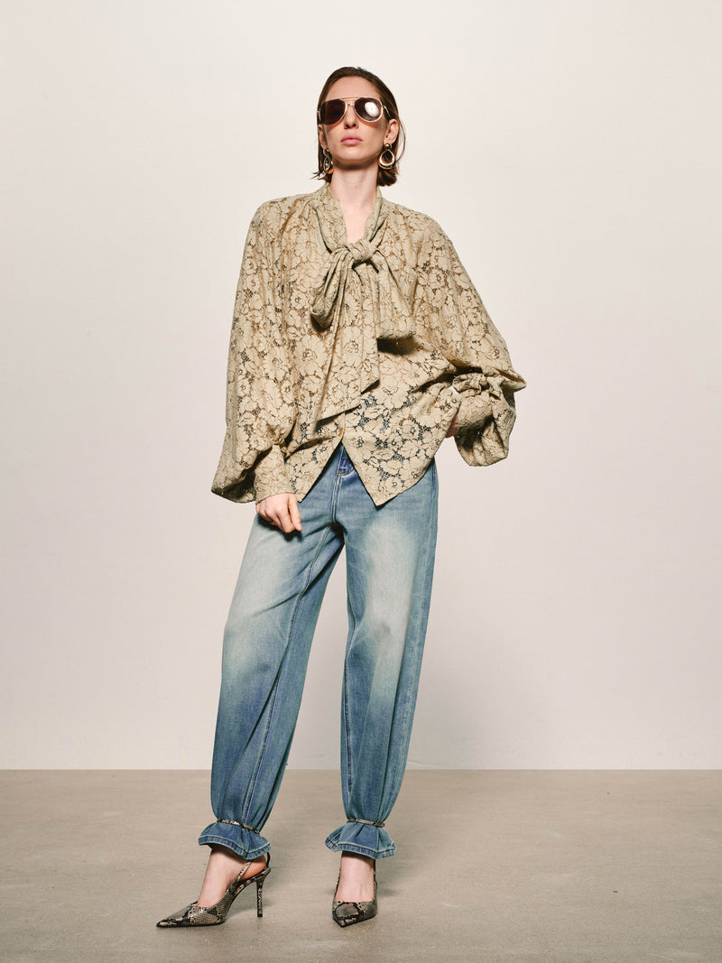 Heirloom Lace Tie-Blouse
