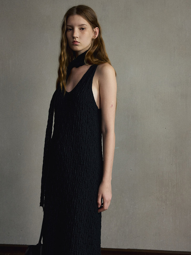 Miren Scarf-Neck Dress