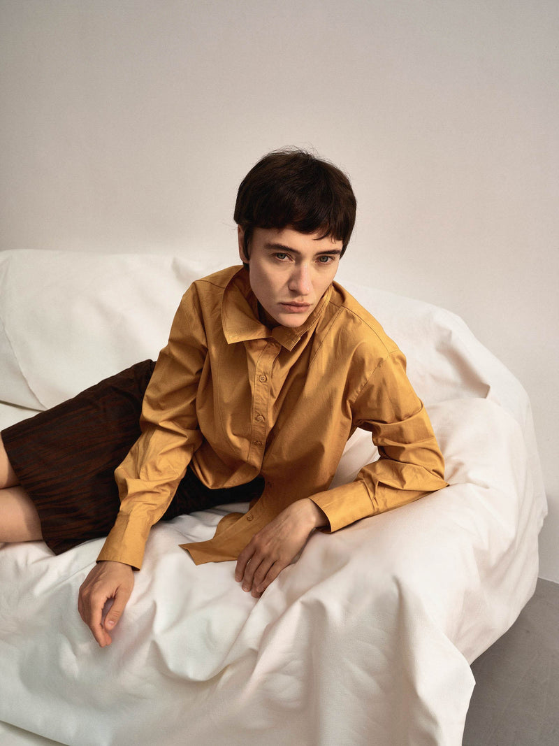 Calen Stand-Collar Shirt