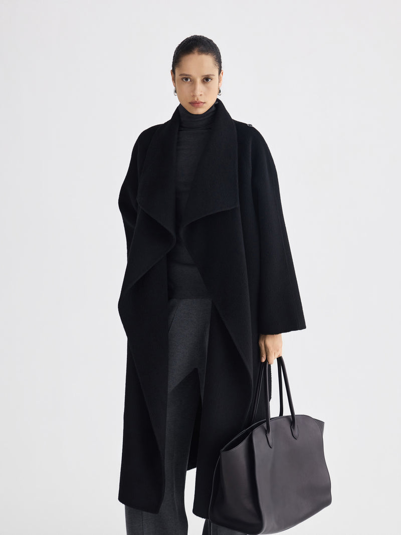 Avrel Draped Wool Coat
