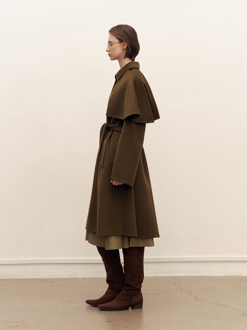 Orelle Wool Cape Coat