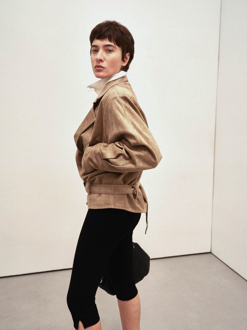 Aven Belted Cropped Jacket