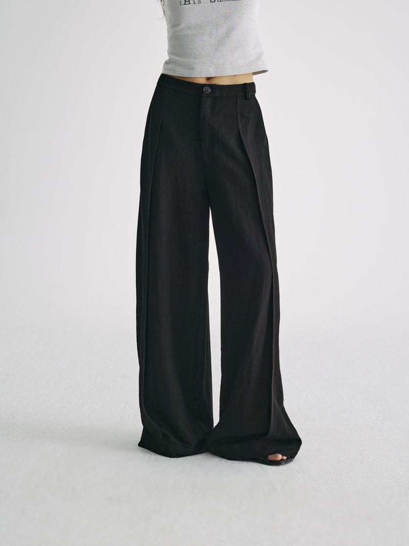 Lucent Textured Wide-Leg