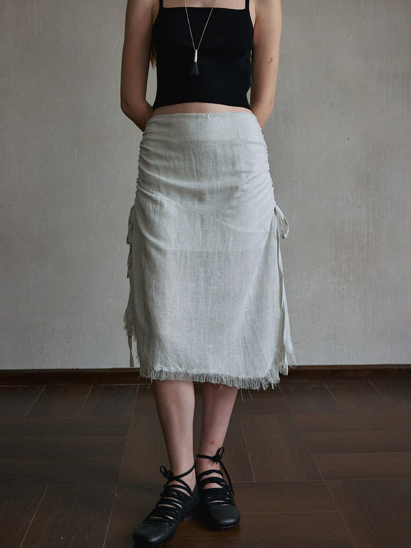 Eclipse Raw Hem Skirt