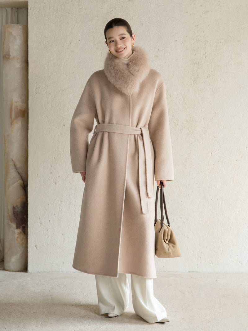 Mirelle Wool Scarf Coat