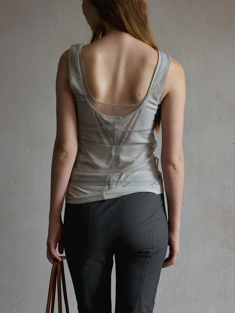 Umber Mesh Layer Cami