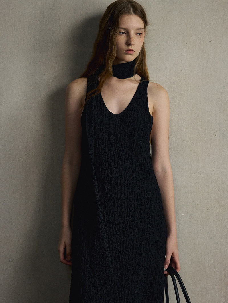Miren Scarf-Neck Dress