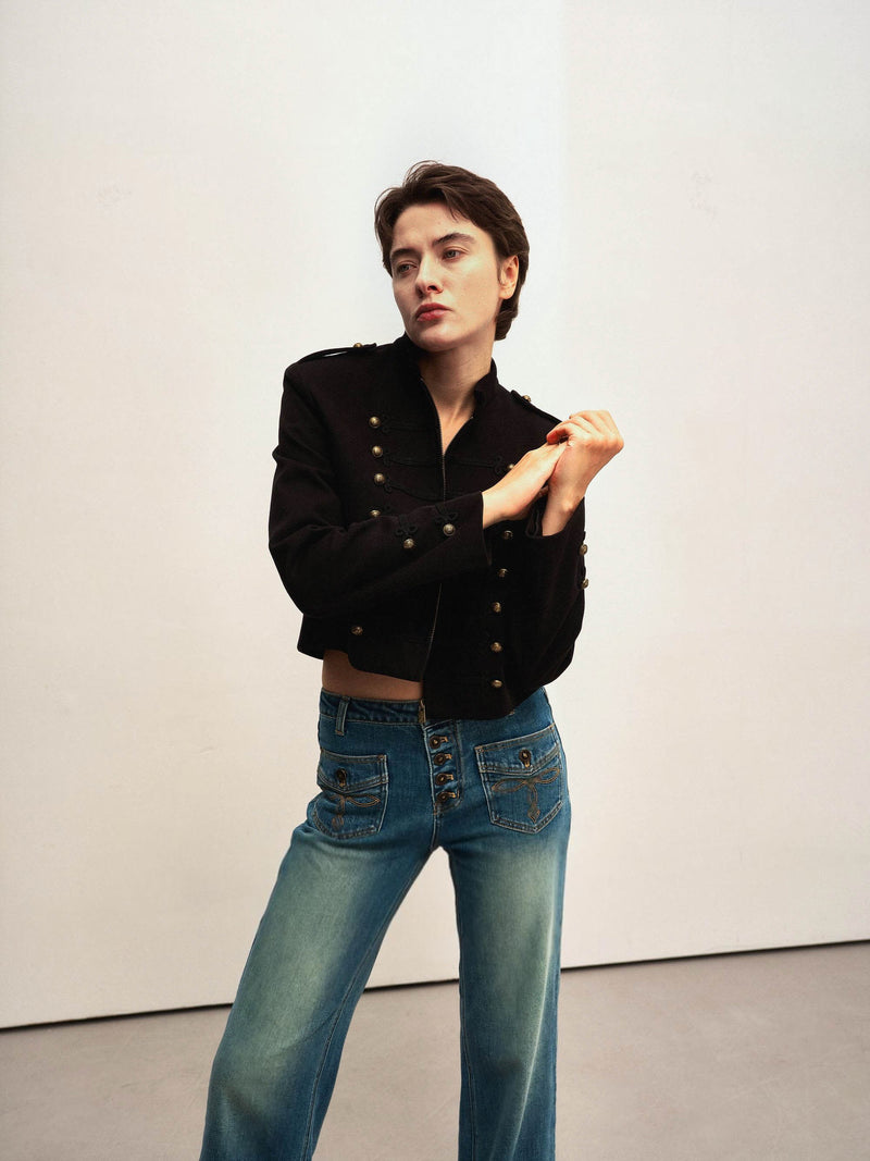 Veya Military Cropped Jacket