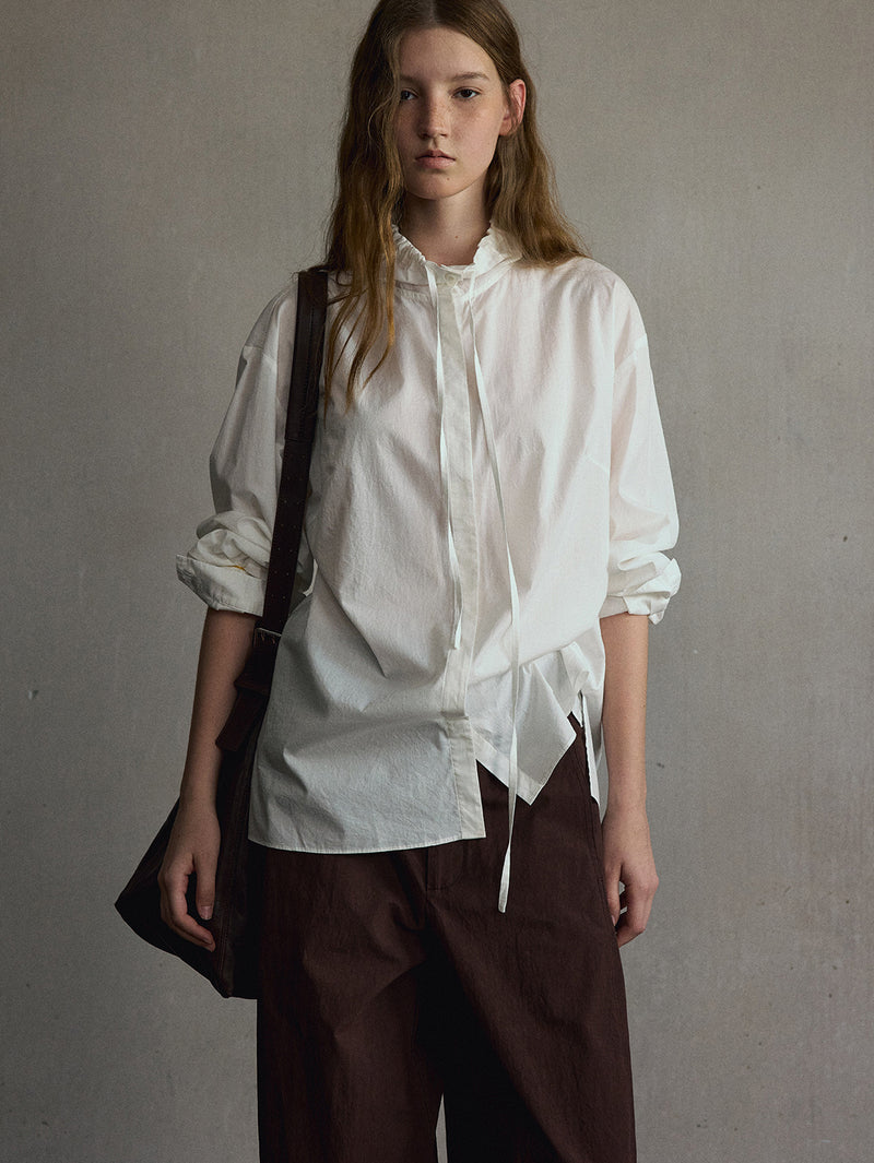 Eira Ruffle-Neck Shirt