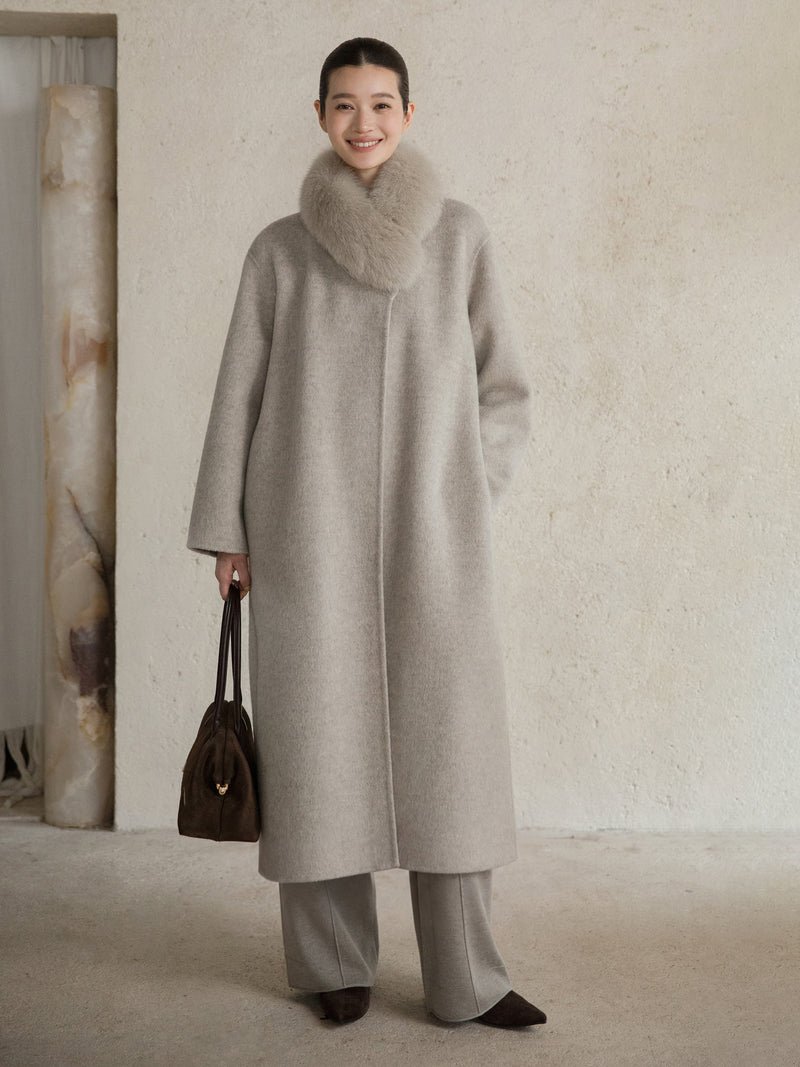 Mirelle Wool Scarf Coat