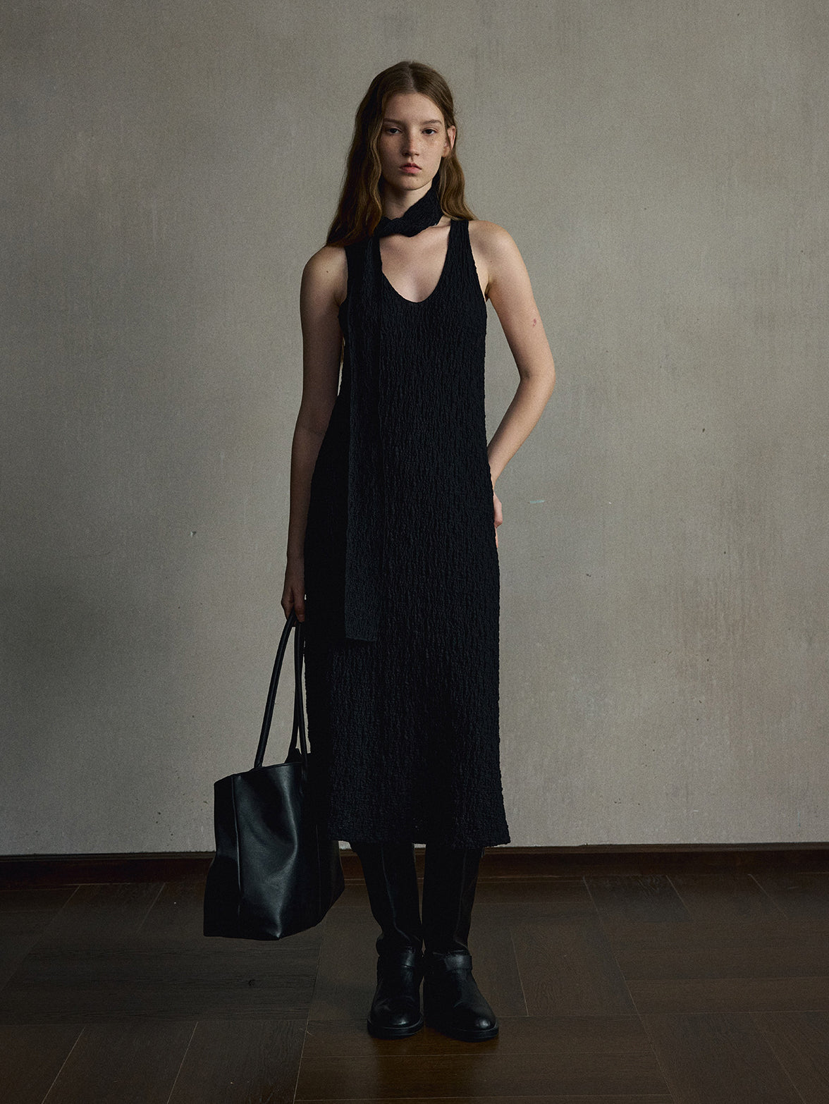 Miren Scarf-Neck Dress