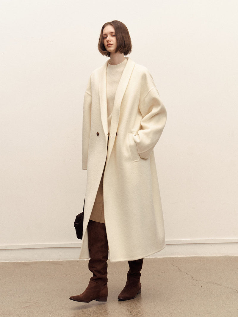 Elwen Wool Coat with Scarf